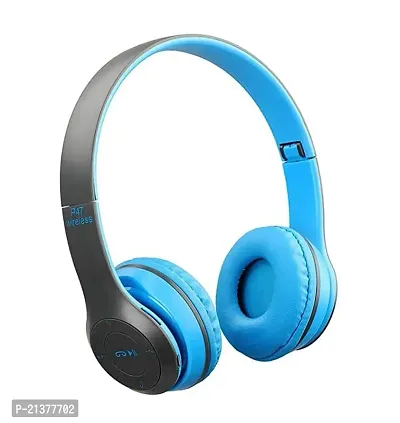 P47 Wireless Bluetooth Headset with Mic, FM and SD Card Slot-thumb0
