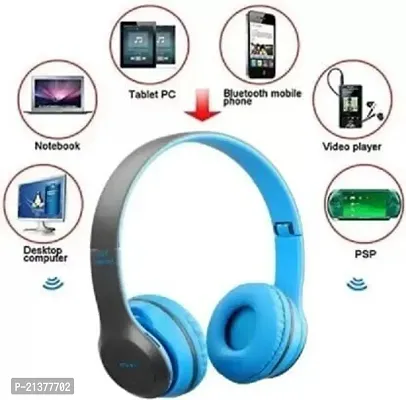 P47 Wireless Bluetooth Headset with Mic, FM and SD Card Slot-thumb4