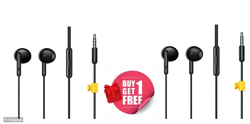 Stylish Wired - 3.5 MM Single Pin Headphones Pack of 2