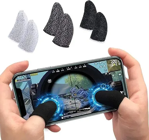 Touch Screen Thumbs Finger Sleeve Gaming Multi Colour Pack of 4