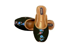 SHAHI Punjabi Handicrafts Women's Back Open Casual Punjabi Jutti Mojari (Numeric_7_Point_5) Multicolor-thumb2