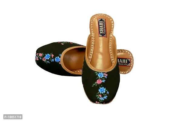 SHAHI Punjabi Handicrafts Women's Back Open Casual Punjabi Jutti Mojari (Numeric_7_Point_5) Multicolor-thumb3