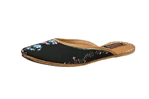 SHAHI Punjabi Handicrafts Women's Back Open Casual Punjabi Jutti Mojari (Numeric_7_Point_5) Multicolor-thumb1