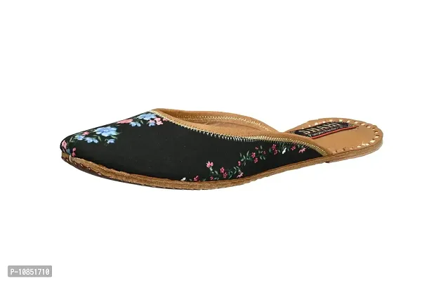 SHAHI Punjabi Handicrafts Women's Back Open Casual Punjabi Jutti Mojari (Numeric_7_Point_5) Multicolor-thumb2