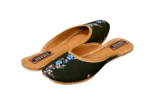 SHAHI Punjabi Handicrafts Women's Back Open Casual Punjabi Jutti Mojari (Numeric_7_Point_5) Multicolor-thumb4