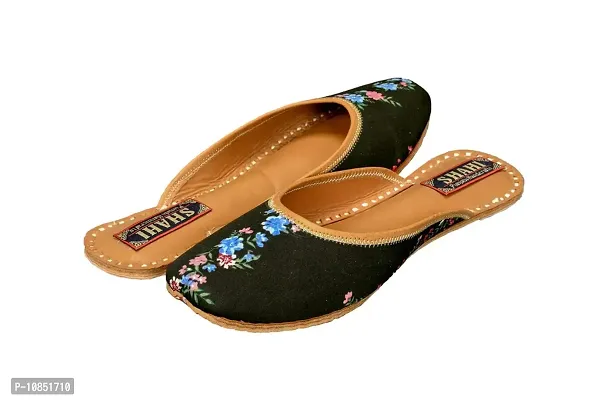 SHAHI Punjabi Handicrafts Women's Back Open Casual Punjabi Jutti Mojari (Numeric_7_Point_5) Multicolor-thumb5