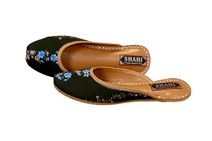 SHAHI Punjabi Handicrafts Women's Back Open Casual Punjabi Jutti Mojari (Numeric_7_Point_5) Multicolor-thumb3