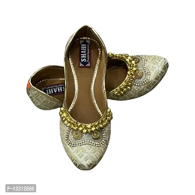 Punjabi Handicrafts Women Golden color Bellies For Girls-thumb2