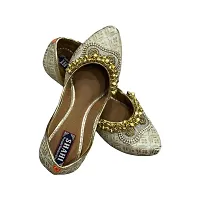 Punjabi Handicrafts Women Golden color Bellies For Girls-thumb2