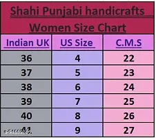 Punjabi Handicrafts Women White Color Bellies Designed With Zarkan for girls-thumb1