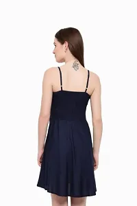 Casual Noodle Straps Women top (Navy Blue)-thumb1