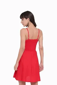 Casual Noodle Straps Women top (Red)-thumb1