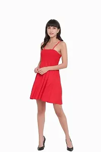 Casual Noodle Straps Women top (Red)-thumb2