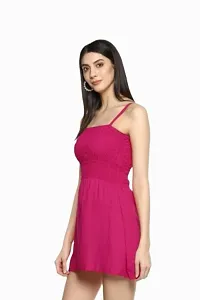 Casual Noodle Straps Women top (Pink)-thumb2