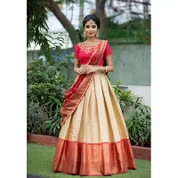 Stylish Brown Art Silk Jacquard Lehenga Choli Set for Women-thumb1