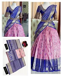 Stylish Pink Art Silk Jacquard Lehenga Choli Set for Women-thumb2