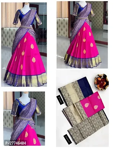 Stylish Pink Art Silk Jacquard Lehenga Choli Set for Women-thumb2