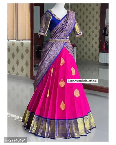 Stylish Pink Art Silk Jacquard Lehenga Choli Set for Women-thumb0