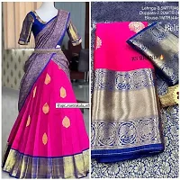 Stylish Pink Art Silk Jacquard Lehenga Choli Set for Women-thumb3