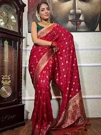 New Banarasi Silk Saree with Blouse Piece-thumb3