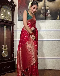 New Banarasi Silk Saree with Blouse Piece-thumb2