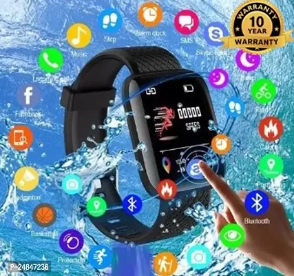 Advance Smart Watch for Kids Men Boys Women Girls Id-116 Bluetooth Smartwatch Wireless Fitness Band | Sports Gym Watch for All Smart Phones I Heart Rate
