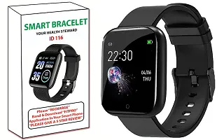 Ultra-Sleek USB Charge Smart Watch Large Screen Sports Wristband for Unisex Digital Dial Silicon Material Black Color-thumb1