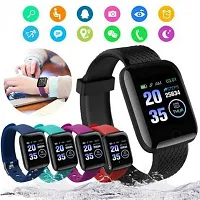 Ultra-Sleek USB Charge Smart Watch Large Screen Sports Wristband for Unisex Digital Dial Silicon Material Black Color-thumb2