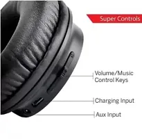 Elegant Black Over the Ear Wireless Bluetooth Headphones with Mic-thumb3