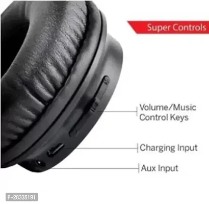 Elegant Black Over the Ear Wireless Bluetooth Headphones with Mic-thumb4