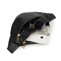 PU Leather Waist Bag for Men Belt Bag Unisex Fanny Bag Bum bag, sling bag Pack of 1pc waist bag-thumb2