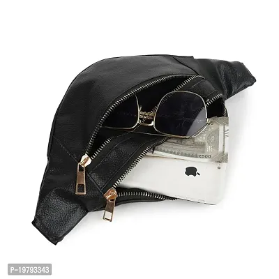 PU Leather Waist Bag for Men Belt Bag Unisex Fanny Bag Bum bag, sling bag Pack of 1pc waist bag-thumb3