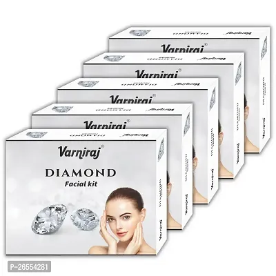 Varniraj Diamond Facial Kit | Instant glow at home | Diamond Facial Kit for women | Facial Kit for men (5 x 45 GM)