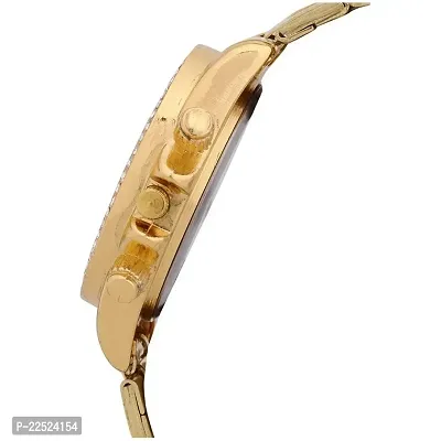 Gold Paidu Full Diamond On Dial and Watch Color Gold Analog Dial for Men and Boy-thumb3