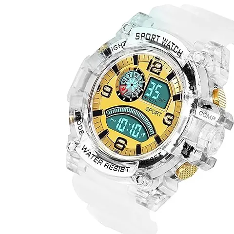 SWADESI STUFF Digital Boy's Watch (Multicolored Dial White Colored Strap)
