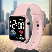 KRONOQ,Digital Watch for Boys and Girls,Silicone Detachable Strap Waterproof Watch , 18 cm Long Pushed Button Strap,Led Watch for 8-12 Years kids,Digital Watch Under 200,Kids Fashionable Watches-thumb2