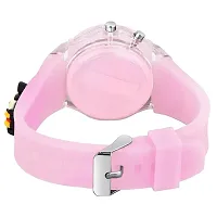 Stylish Pink Cartoon Analog Silicone Strap Watch For Kids Girls-thumb1