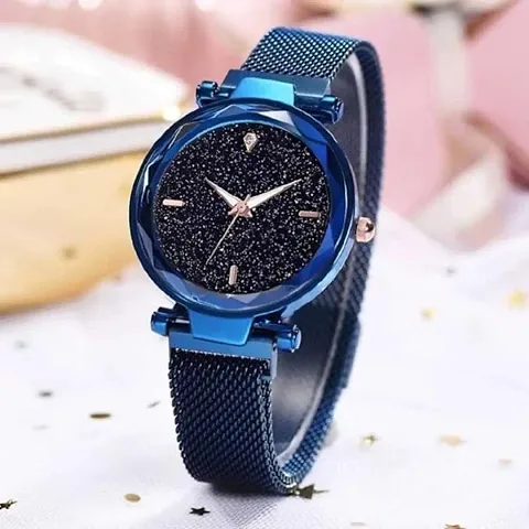 Magnet Strap Girls Women Magnetic Chain magnet strap mash hand watch girls watch for women gift Analog ONLY WATCH - For Women pack of 1