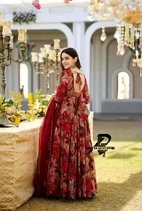 Fancy Georgette Ethnic Gowns With Dupatta For Women-thumb3