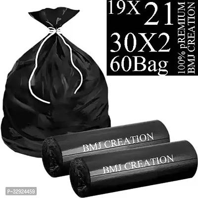 Premium Biodegradable 19x21 Garbage Bags, Dustbin Bag- 60 Bags (2 Rolls)