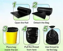 Premium Biodegradable 19x21 Garbage Bags, Dustbin Bag- 60 Bags (2 Rolls)-thumb3