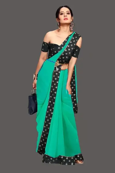 Glamorous Georgette Saree with Blouse piece 