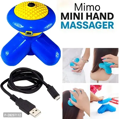 SMART CARE MIMO Mini Corded Electric Powerful Full Body Massager with USB Power Cable for Muscle Pain, Multicolor