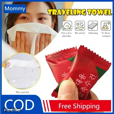 TOWEL Magic Tablet Towel, big Disposable Pure Cotton Compressed Portable Travel Facial Towel Water Wet Wipe Washcloth Napkin Moistened Tissues Size 40x21cm