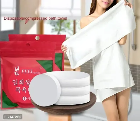 Magic Tablet Towel, Big Disposable Pure Cotton Compressed Portable Travel Facial Towel Water Wet Wipe Washcloth Napkin Moistened Tissues Size 40x21cm