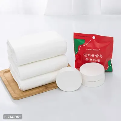 Travel Portable Compressed Tissue Tablet Face Towel Disposable Magic Towel Tablet Capsules Cloth Coin Wipes Paper Cotton Tissue Expand With Water
