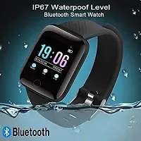 Smart Watch Id116 Plus Version Bluetooth Smart Fitness Band Watch With Heart Rate Activity Tracker Waterproof Body Blood Pressure Touchscreen For Men Women Black-thumb4