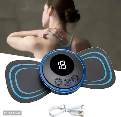 Mini Body Massager Machine for Pain Relief Muscle Stimulator|Rechargeable Butterfly Massager for Back Pain Men  Women|Physiotherapy Instrument Massager for Back Arms Shoulder Neck-thumb2