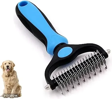 Premium Quality Autolink 2 Sided Pet Grooming Tool, Dematting Brush For Dogs - Dog Hair Brush For Grooming - Dual Head Stainless Steel Dog Comb - Cat Grooming Brushes