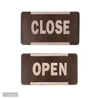 Premium Quality Autolink Wooden Office Message Bord And Sign Hanging Double Sided Open Close For Shop Office Restaurant And Hotel Decoration Door Hanging